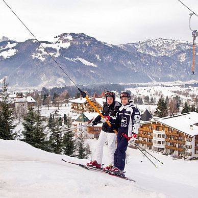 Hotel’s own ski lift at the Lärchenhof
